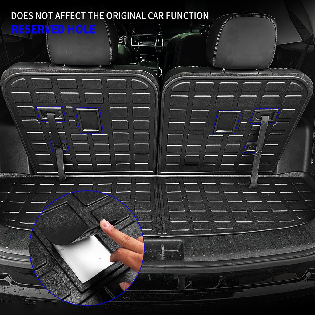 Rongtaod Back Seat Protector Compatible with 2021-2025 2026 Kia Sorento 6&7 Seats Back Seat Cover Kick Mats Cargo Liner Trunk Mat TPE All Weather 2024 Sorento Accessories (2nd Row Backrest Mat)