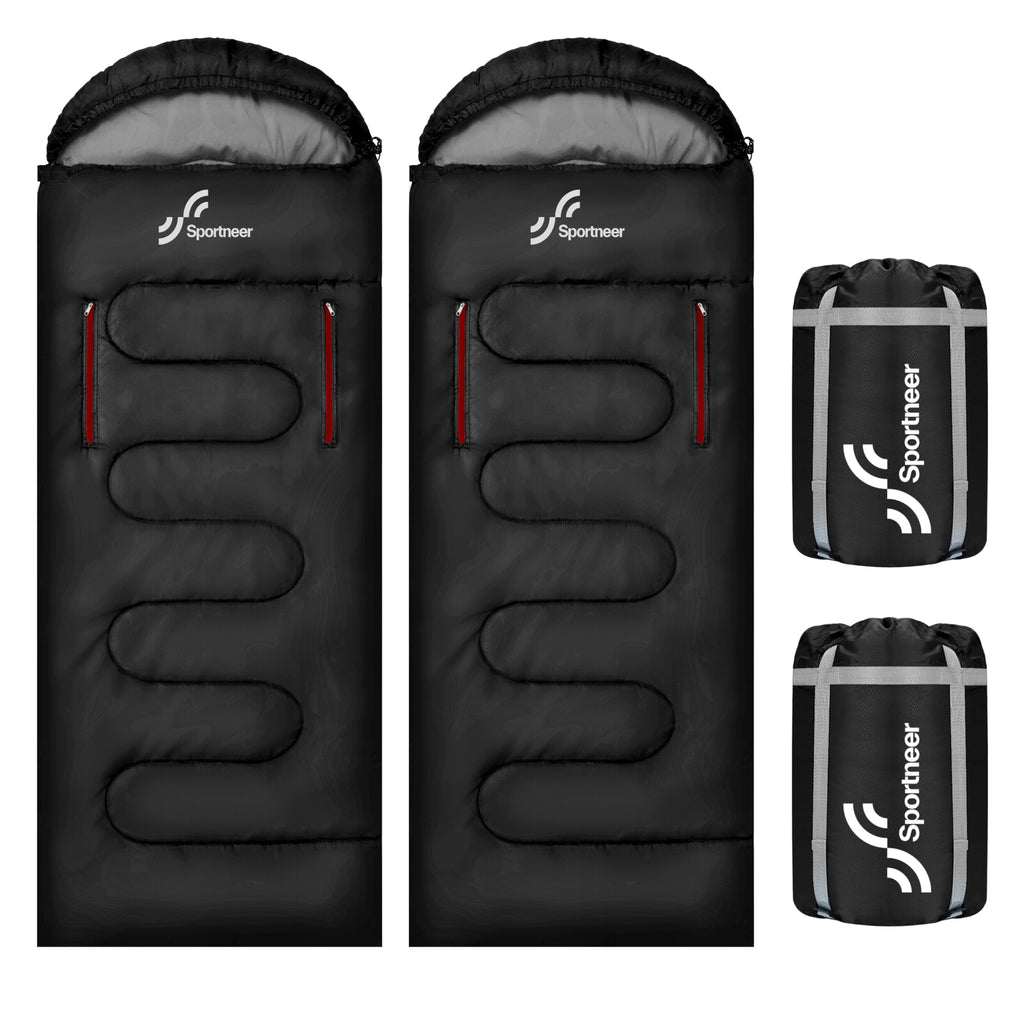 Sportneer Wearable Sleeping Bag for Adults & Kids – Walkable with Arm Zippers, Warm Weather & Cold Waterproof, Compact for Camping, Stadiums, Travel, Backpacking & Car Use