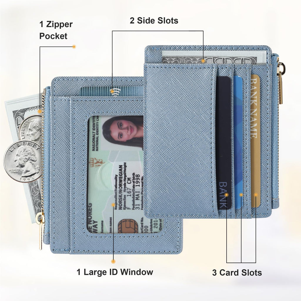 Sodsay Card Case Slim Front Pocket Wallet for Women Credit Card Holder with Keychain | Slim, Credit Card Holder, Front Pocket, with Keychain | Slim