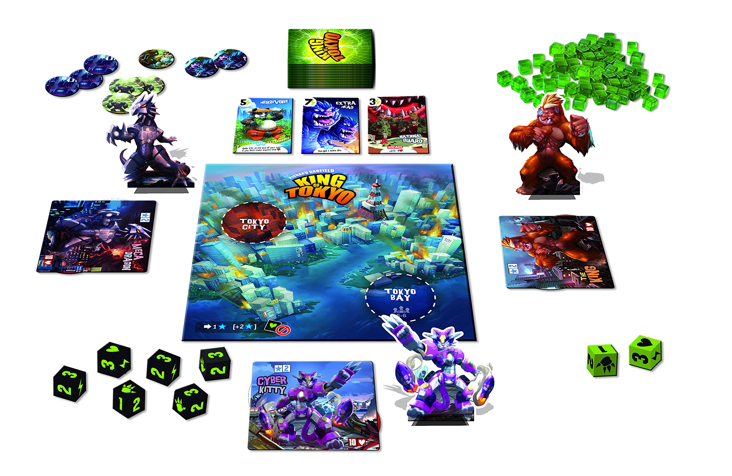 IELLO: King of Tokyo: Duel - Two-Player Board Game, Fun & Tactical Giant Monster Clash Dice Game, Classic Strategy, Family Ages 8+, 2 Players, 20 Min