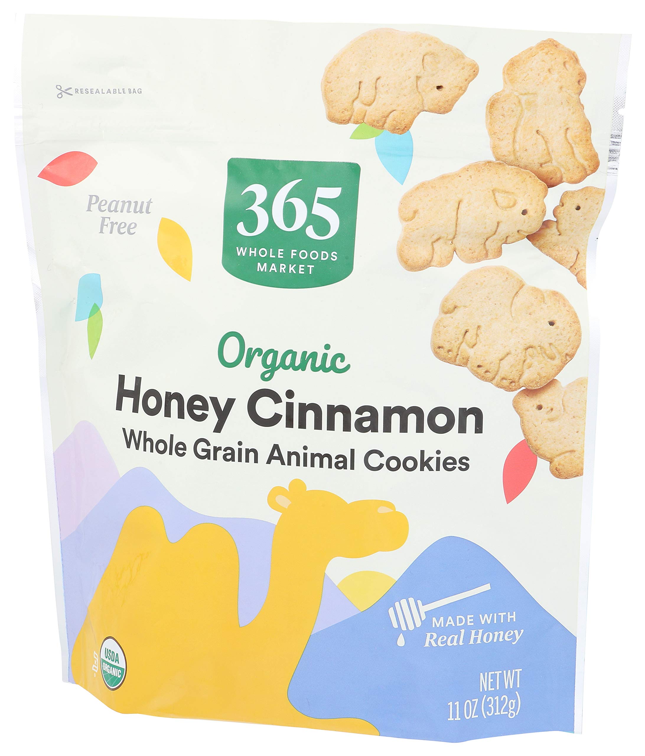 365 by Whole Foods Market, Organic Honey Cinnamon Whole Grain Animal Cookies, 11 Ounce