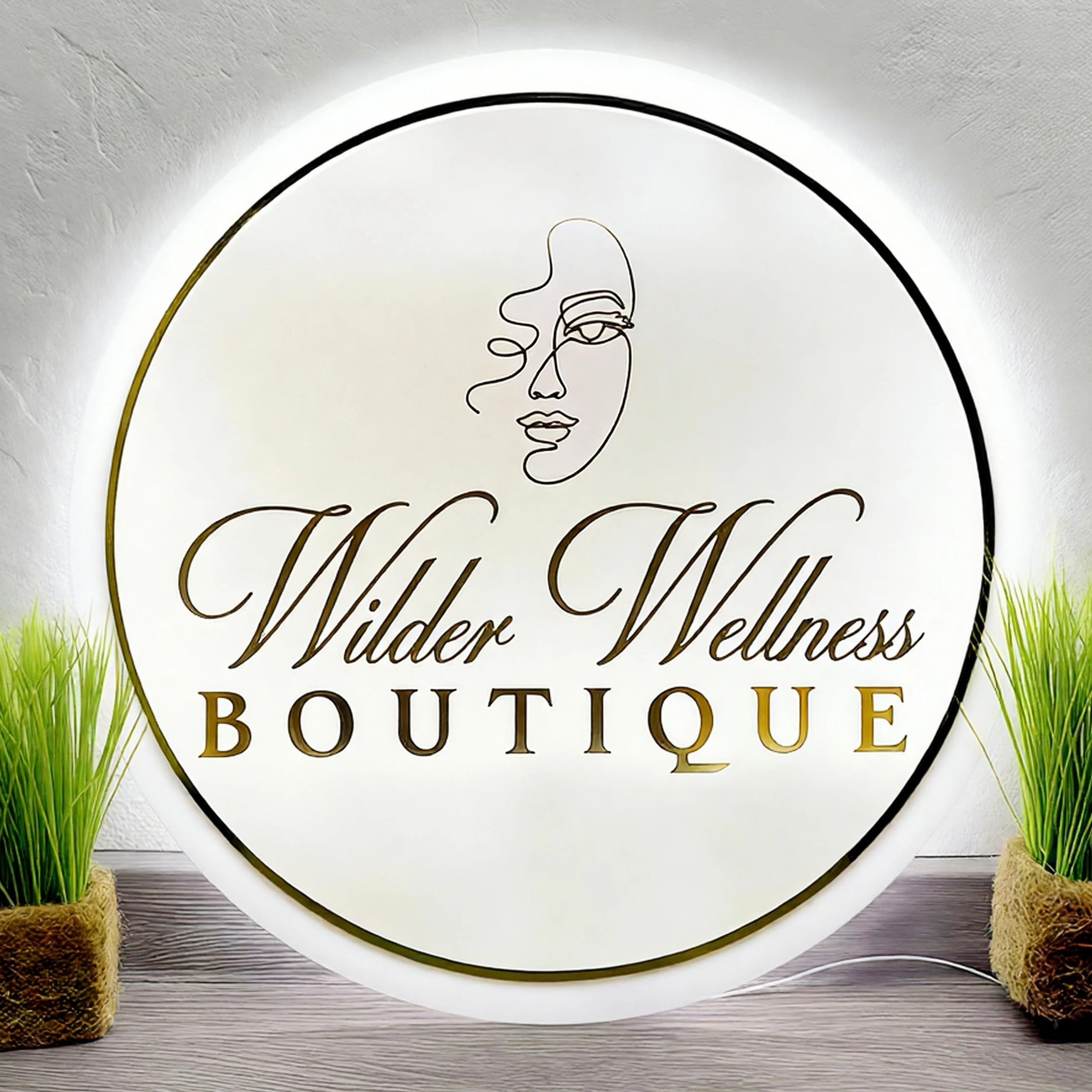 CIONAOR Custom Neon Sign, Personalized UV Printed LED Backlit Illuminated Sign Customizable for Business LoGo, Salon Beauty Nail Studios Light Up Name Metal Sign, Images Neon Lighting Customized