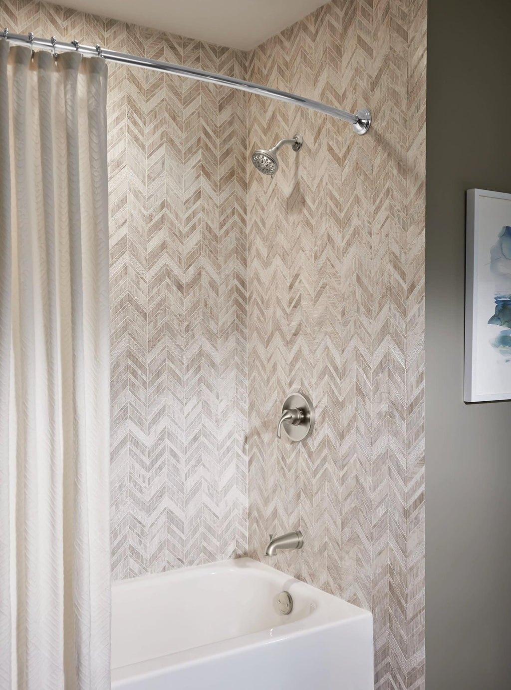Moen 82115 Idora Single-Handle Posi-Temp Tub and Shower Faucet with Valve Included, Chrome, Pressure-Balancing Shower System with Showerhead and IPS Tub Spout