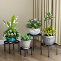 Zhongma 2 Pack 11.8" Fully Assembled Sturdy Potted Plant Stand Flower Pot Holder Heavy Duty Construction, Low Plant Stand for Home Indoor and Outdoor, Sturdy plant riser and saucer without Installation Required
