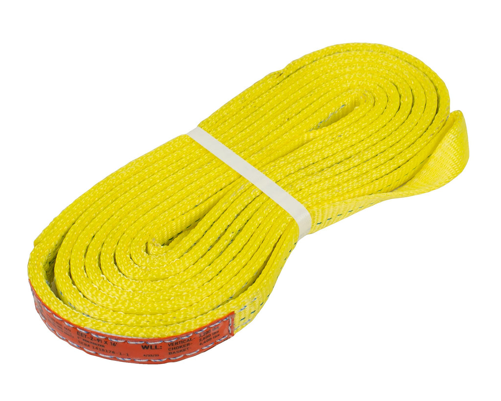 Kennedy Wire Rope & Sling Company 1" x 2' 2-Ply Twist Eye Polyester Lifting Sling (Various Sizes in Listing) Made in The USA