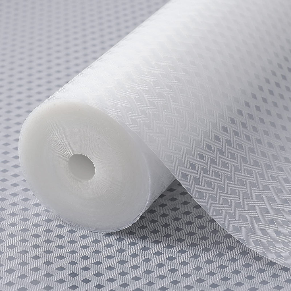Shelf Liners for Kitchen Cabinets Refrigerator Liners Waterproof Kitchen Cupboard Liner Durable Plastic Drawer Mats EVA Material Non Adhesive Fridge Liner for Shelves - Clear 11.8 x 59 Inches