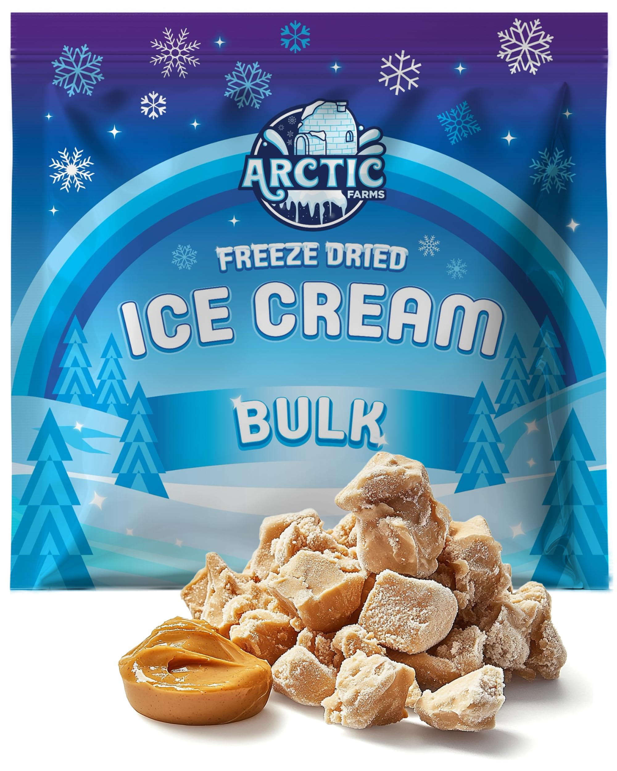 Arctic Farms Freeze Dried Ice Cream Bits Bagged and Boxed - Does Not Melt (1lb, S'mores)
