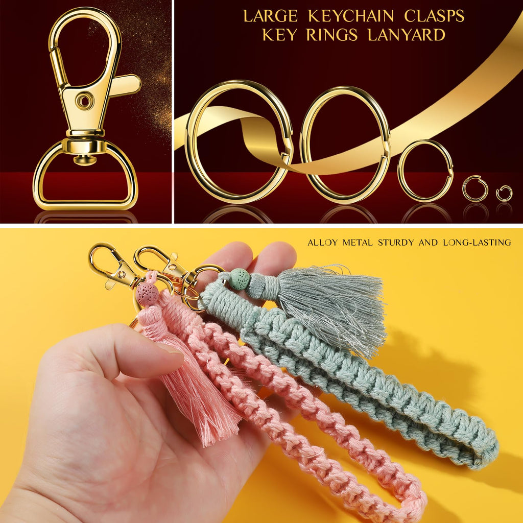 LEOBRO Keychain Making Kit, 265PCS Keychains Clips and Key Rings, Well Crafted Sturdy Key Chain Making Kit, Key Chain Rings, Keychains Hooks, for Key Chains, Lanyard, Jewelry Making, Crafts, Silver