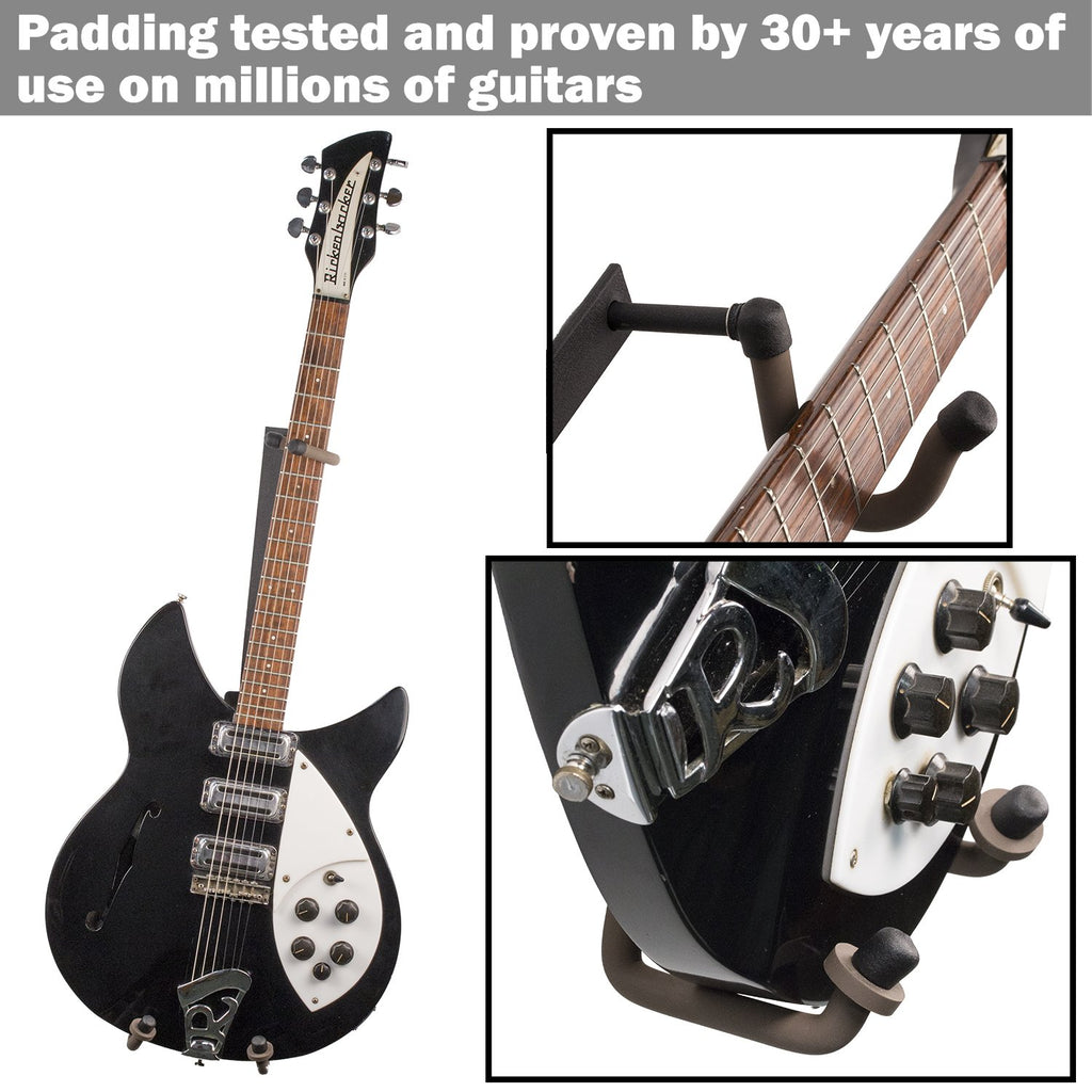 String Swing Guitar Holder Low-Profile Wide-Body for Horizontal Flat Wall Mount - 1 Piece Unit CC151-LPW-FW