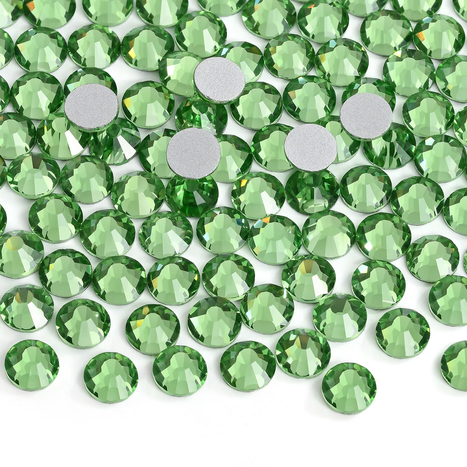 2880 Pieces Flatback Rhinestones Glue Fix Crystal Glass Diamantes Gems for Crafting Nail Art Crafts Decorations Clothes Shoes 1.4 mm (ss3, Amber)