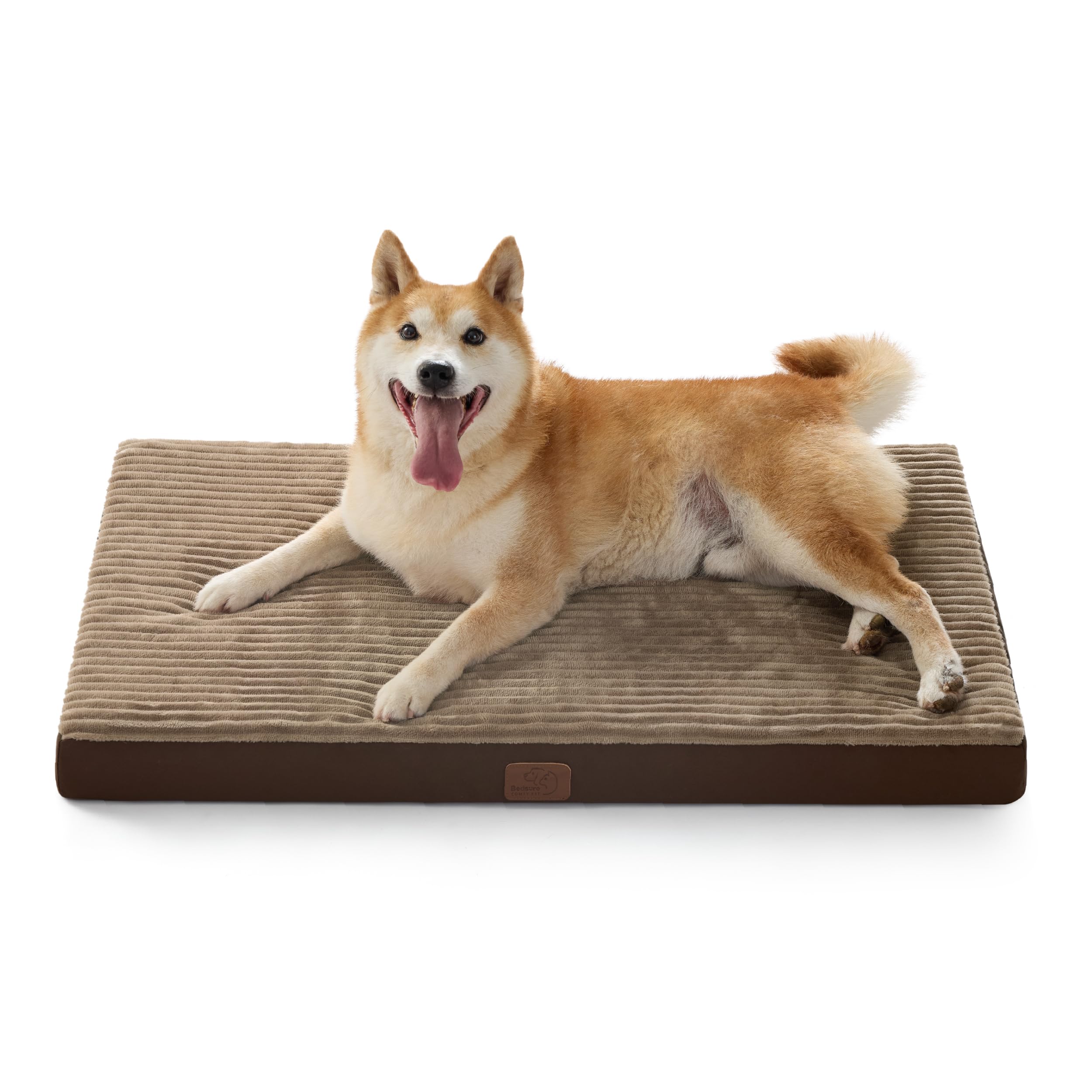 Bedsure ComfyFleece Dog Bed for Small Dogs - Orthopedic Pet Beds with Removable Washable Cover, NOT Waterproof Egg Crate Foam Puppy Mat, Suitable for Pet Up to 20 lbs, 23"x17"x2.8", NOT for Chewers