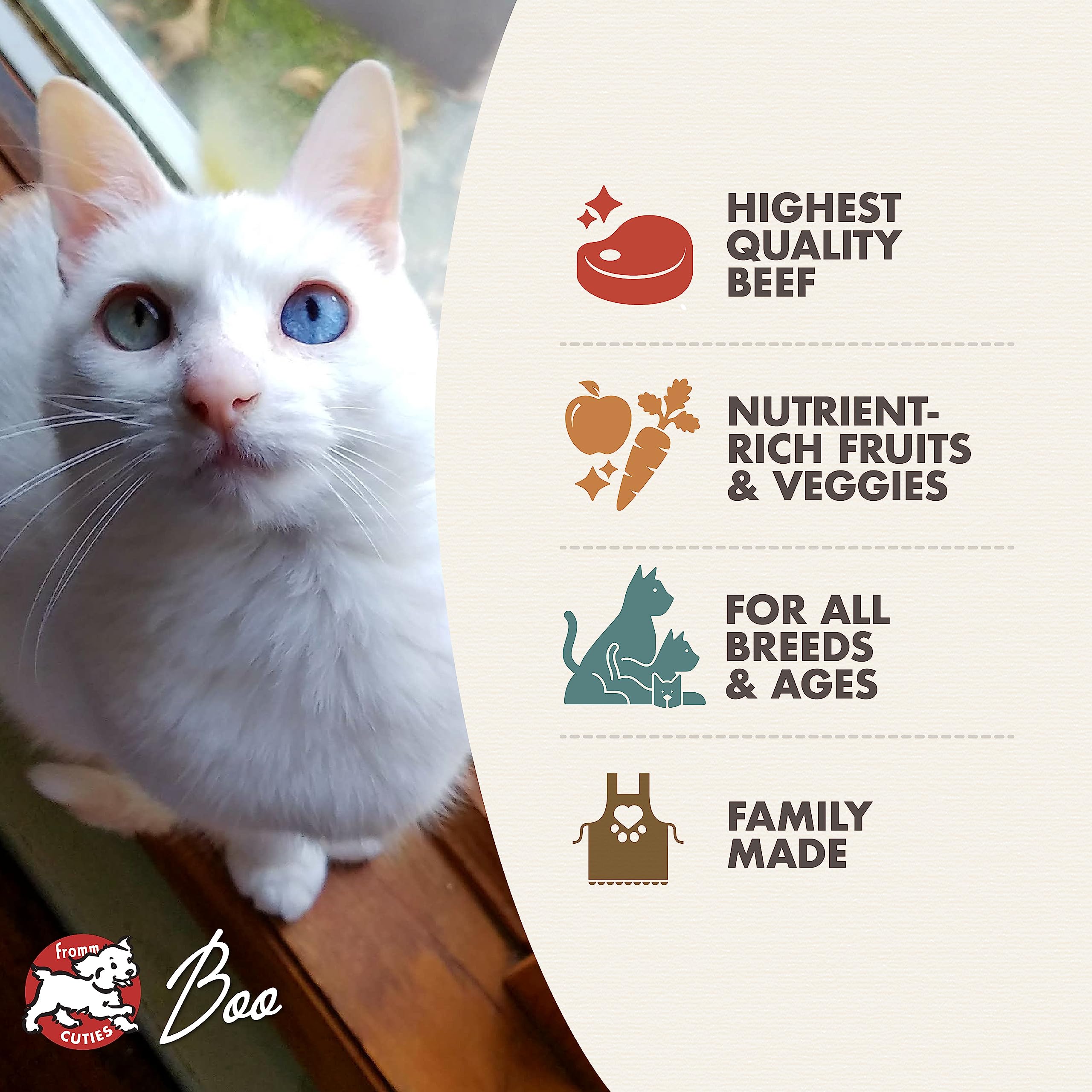 Fromm Four-Star Nutritionals Beef Livattini Veg Cat Food - Premium Dry Cat Food - Beef Recipe - 4 lb