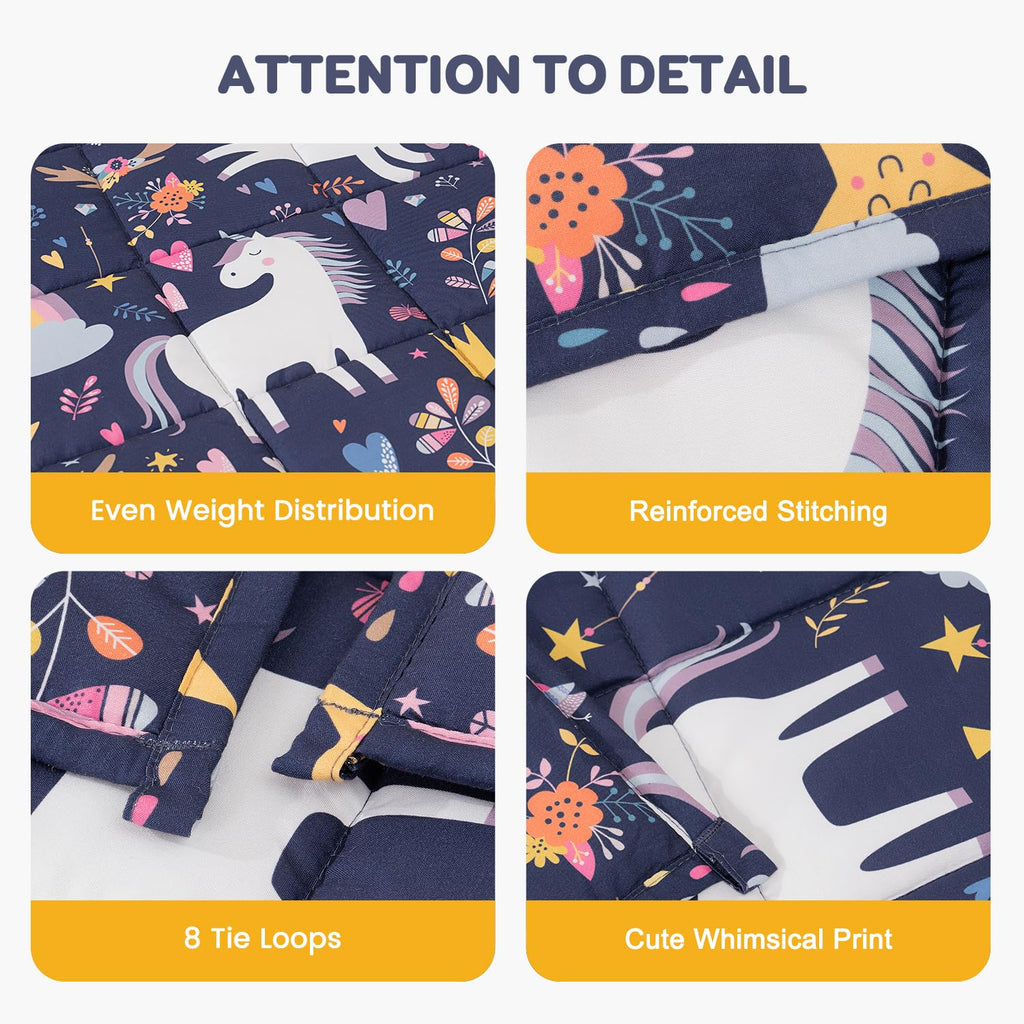 Mr. Sandman Weighted Blanket 3 Pounds Washable, Best for 20-40lb Breathable Cotton Heavy Blanket with Nontoxic Glass Beads - 36" x 48" Cute Cat