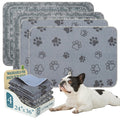 Homimp Washable Pee Pads for Dogs, 2 Pack Reusable Puppy Pads Waterproof, Absorbent and Leakproof Dog Pee Pads, Non Slip Puppy Training Pads, Pet Mat for Floor,Crate,Couch,Whelping,Beige 36"x36"