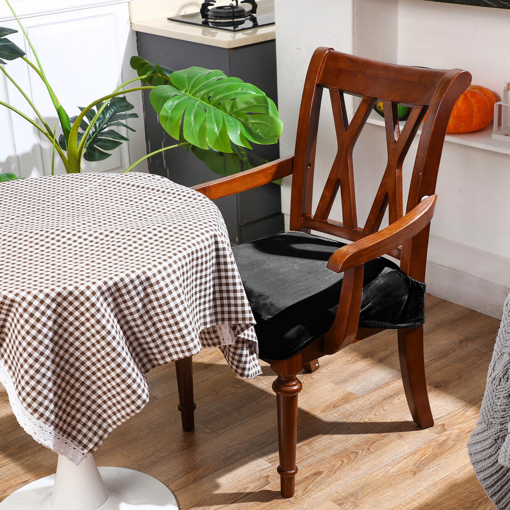Havawish Large Dining Room Chair Seat Covers with Armrest Dining Chair Slip Covers Protectors(1 Pcs,Beige White)