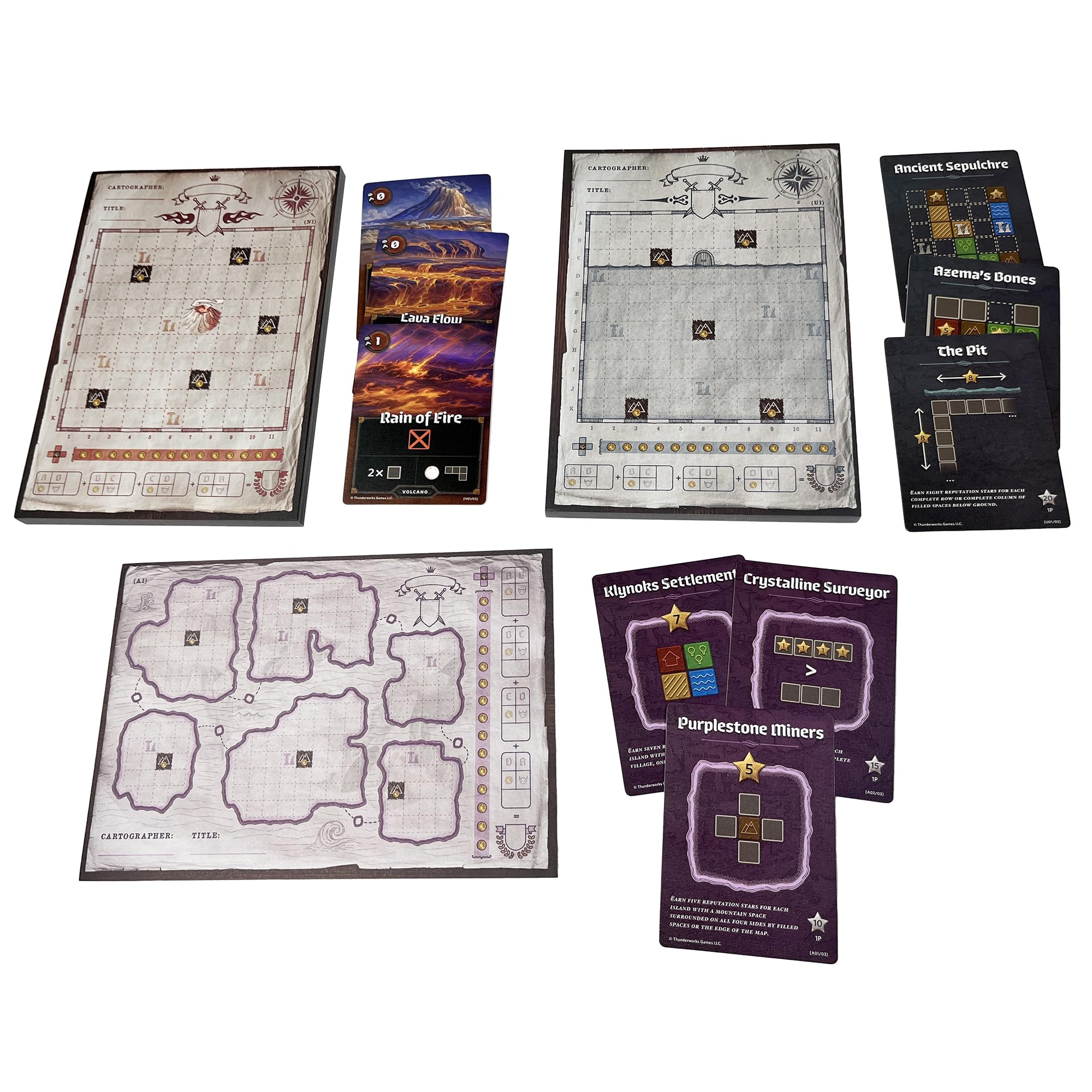 Cartographers Board Game | Award-Winning Game of Map Drawing | Strategy Flip and Write Family Game of Fantasy Cartography | 30-45 Minutes for 1-99 Players Ages 10+ | Thunderworks Games