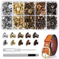 100 Sets Chicago Screws for Leather Crafting 7/20 Inch, 5 Colors of Rivets for Leather, Chicago Screws for DIY Leathercraft (Silver, Light Gold, Bronze, Antique Copper, GunMetel)
