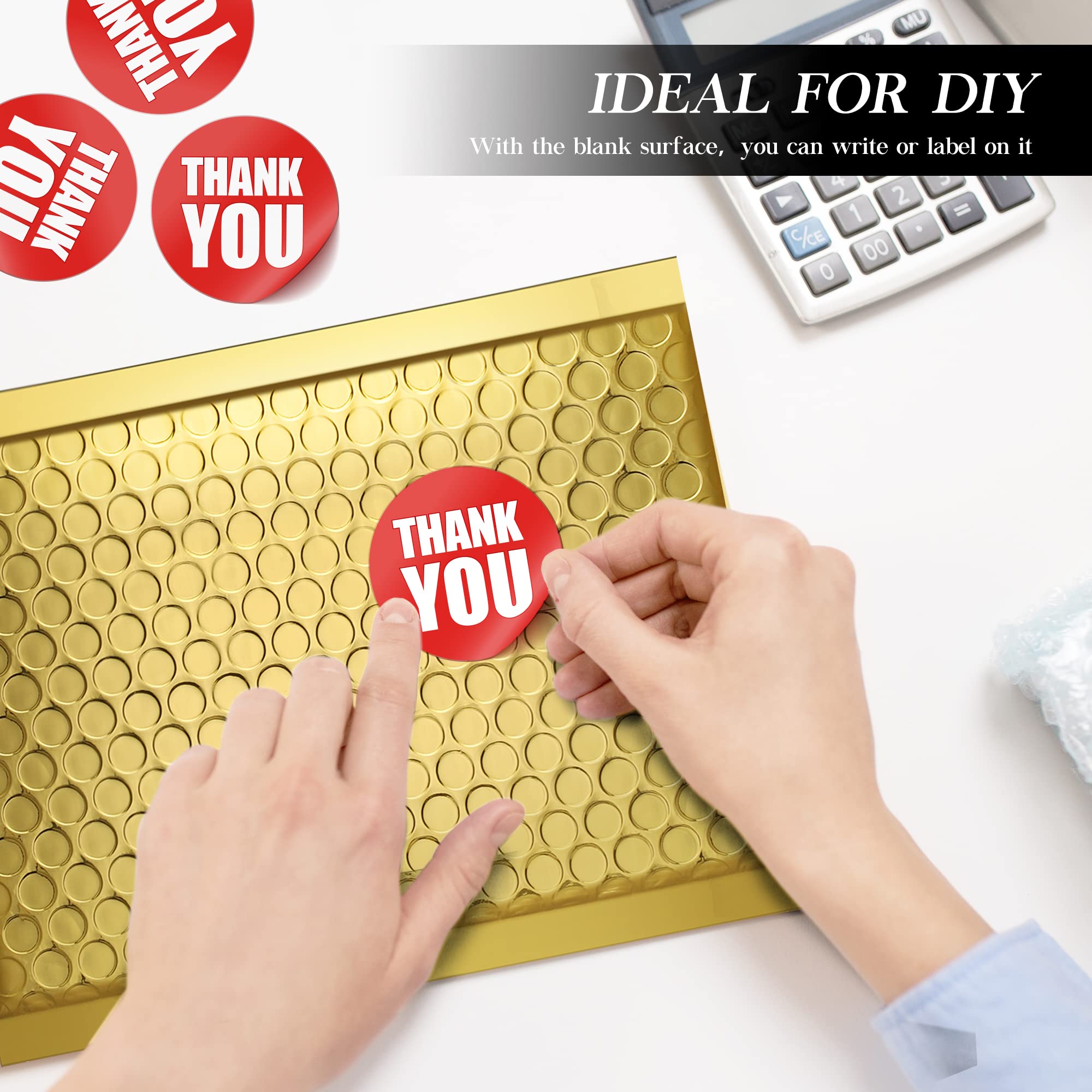 Fuxury Gold Bubble Mailers 4x8" 50 Pack, Usable Size 4X7" Strong Adhesion Metallic Bubble Envelopes,Waterproof Padded Envelopes Small Padded Mailer, Cute Packing for Jewelry, Makeup Supplie,Bulk #000