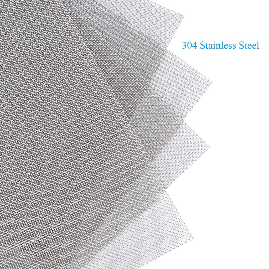 Valchoose Soft 304 Stainless Steel Mesh, 8 Pack Bendable Woven 8.3"X11.8"(213X302mm), 20 Mesh Non-Rusting, Wire Mesh Easy to Work, Non-Corrosive for DIY, Vent, Cage, Garden, Window (Plain Weave)