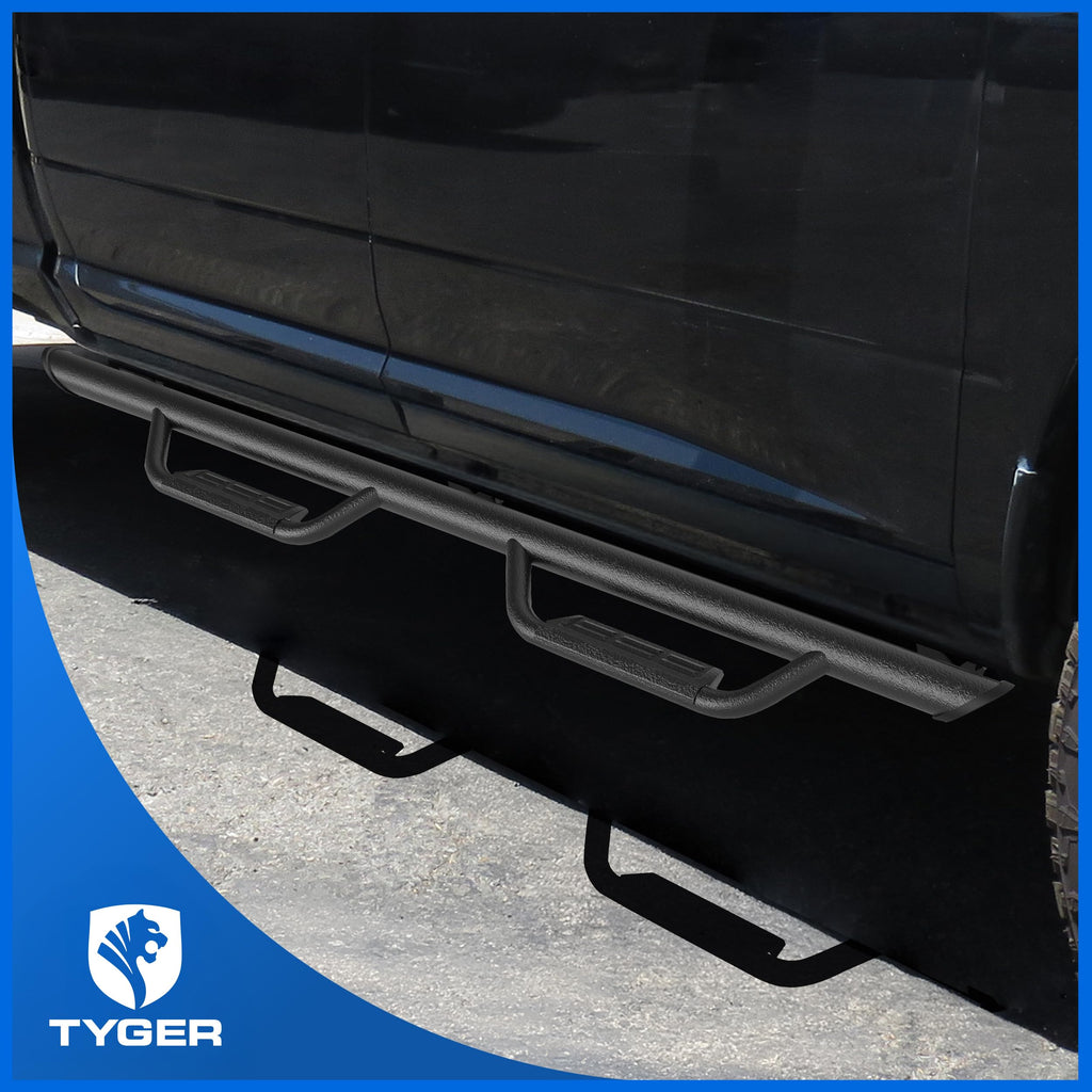 Tyger Auto Tyger Access Running Boards Compatible with 2009-2018 Dodge Ram 1500; 2010-2026 2500 3500; 2019-2024 Classic | Crew Cab | TG-AS2D24005 | Textured Black Drop Step Rail