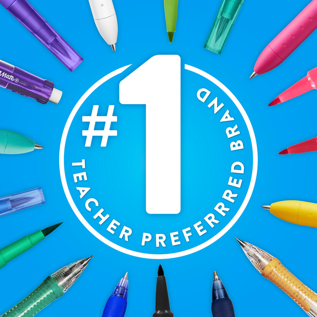 Paper Mate Flair Felt Tip Pens, Medium Point (0.7mm), Black, 36 Count - Office Supplies