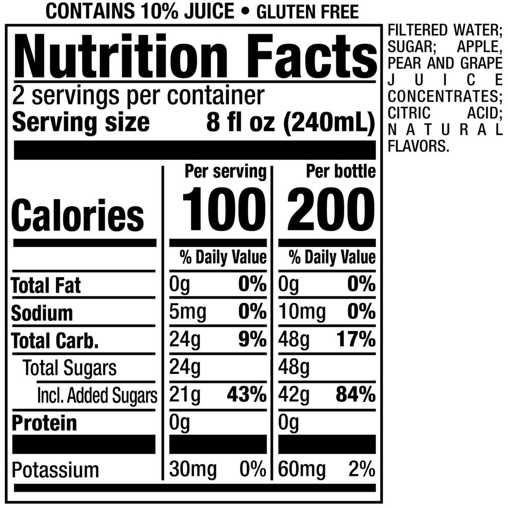 Snapple Apple Juice Drink, 16 fl oz recycled plastic bottle, 6 pack