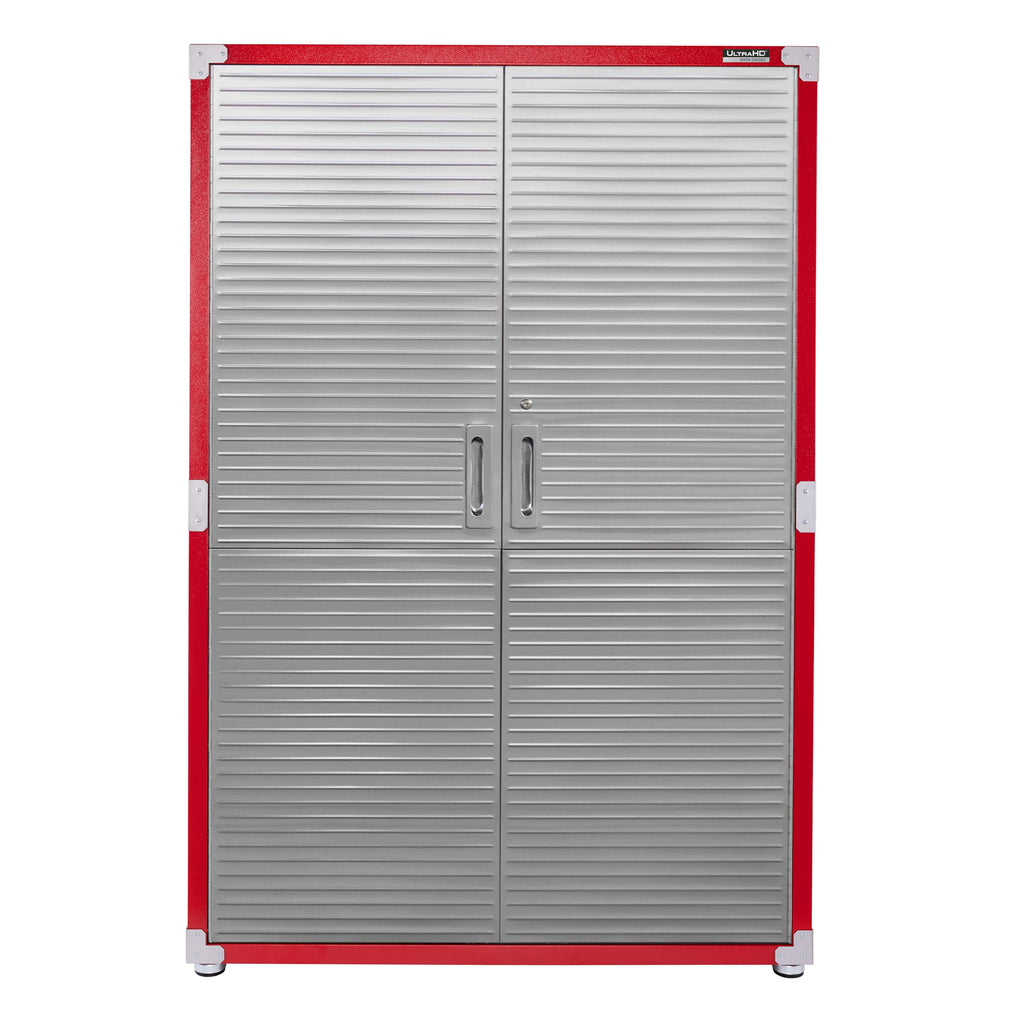 Seville Classics UltraHD Solid Steel Lockable Metal Storage Cabinet Locker Organizer, w/Adjustable Shelves for Garage, Warehouse, Office, Classroom, Granite, 30" W x 18" D x 72" H