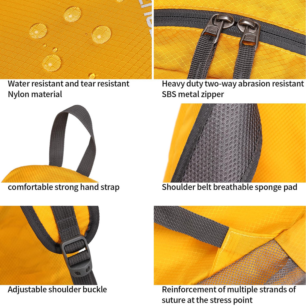 FENGDONG 35L Lightweight Foldable Waterproof Packable Travel Small Hiking Backpack Daypack for men women