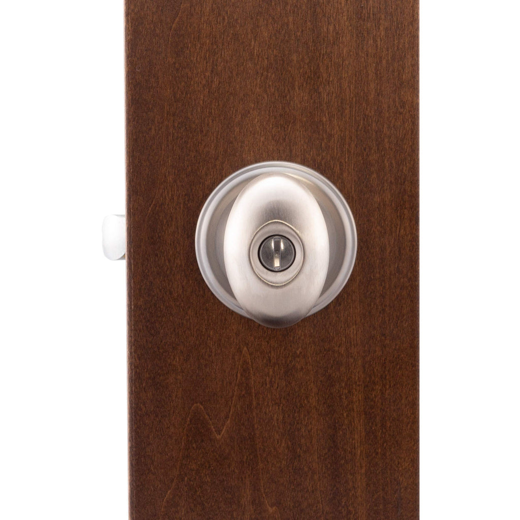 Copper Creek EK2090BC Egg Door Knob, Dummy Function, 1 Pack, in Black