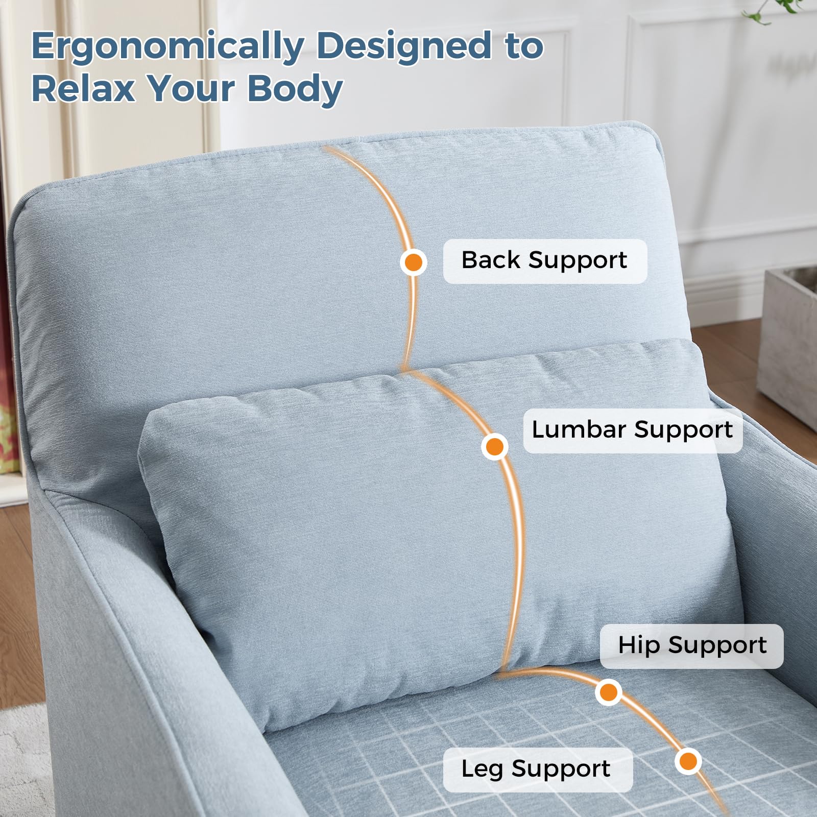 INZOY Swivel Accent Chair Linen Mid Century Modern Chair, Comfy Swivel Barrel Reading Chair, Upholstered Square Chair for Living Room Bedroom Small Spaces, Fully Assembled, Beige