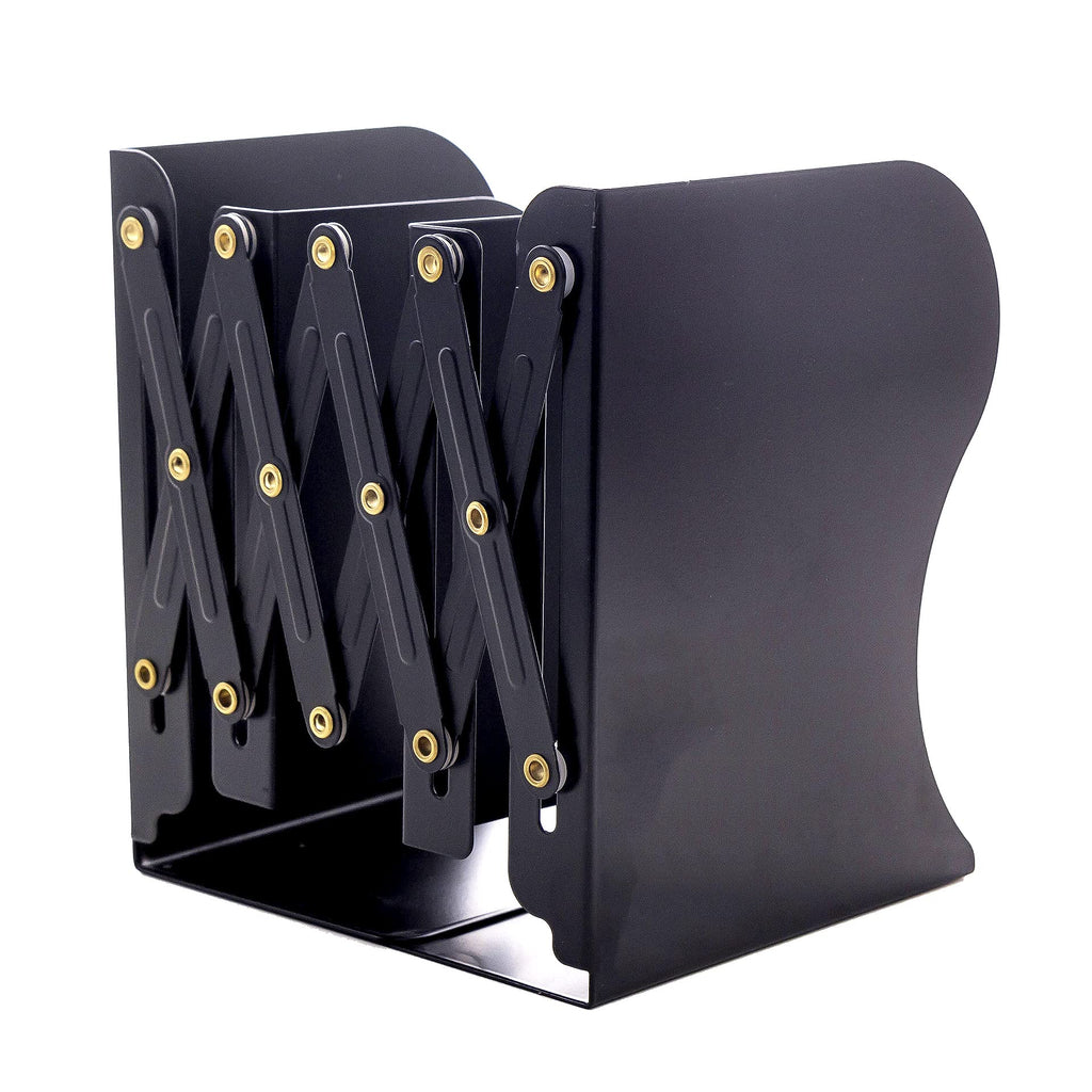 Adjustable Bookends - Nonskid Heavy Duty Book Ends for Desk - Book Stand & Organizer