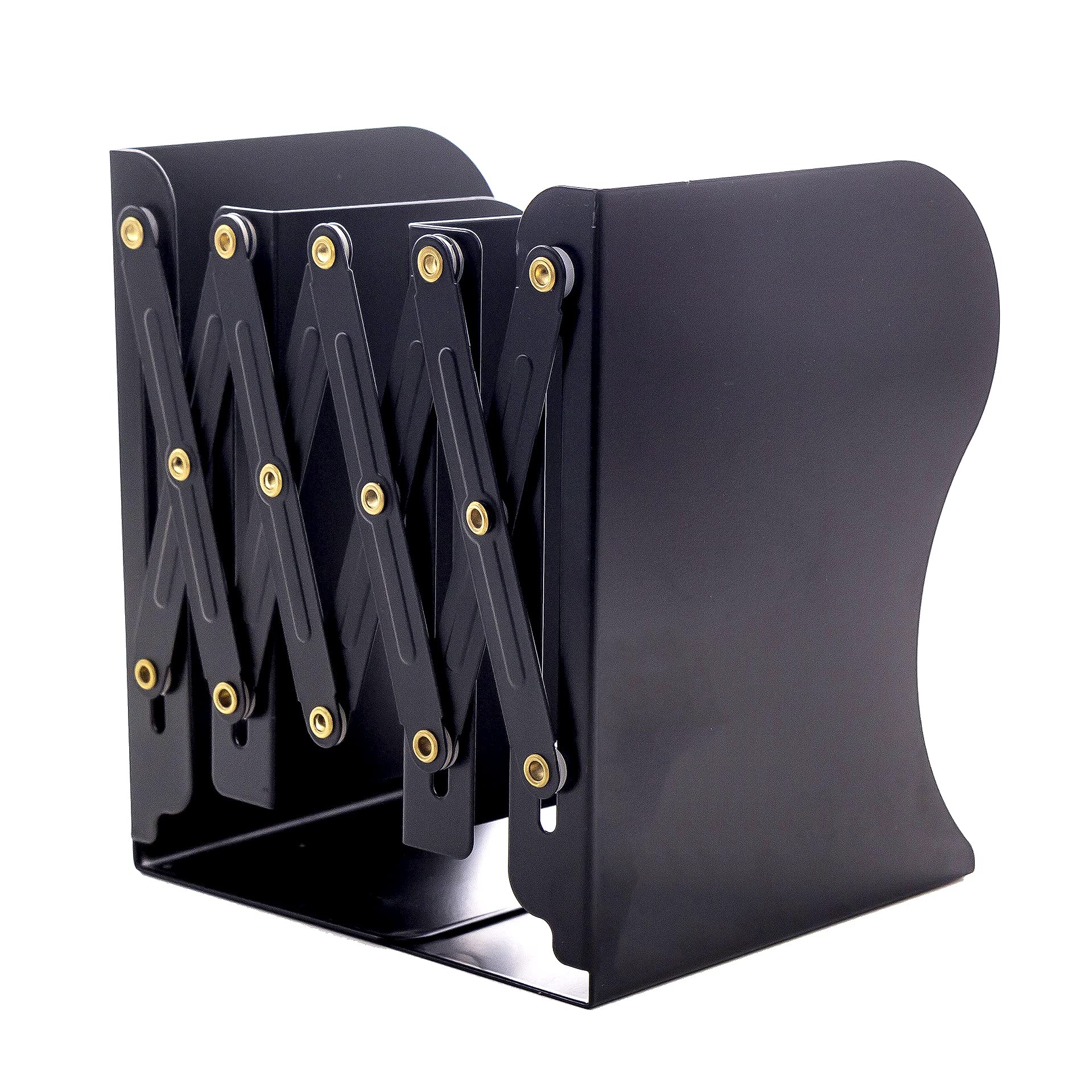 Adjustable Bookends - Nonskid Heavy Duty Book Ends for Desk - Book Stand & Organizer