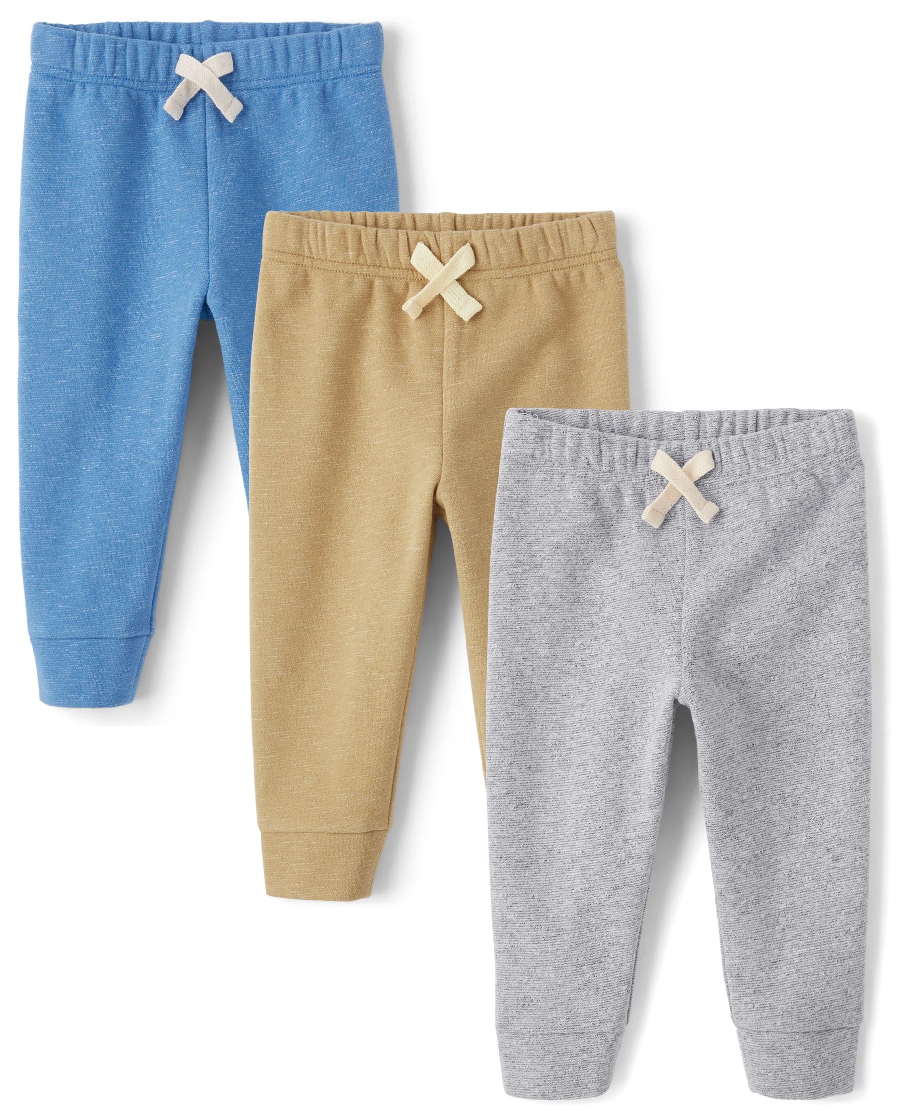 And Toddler Boy Active Striped Fleece Jogger Pants 2-pack