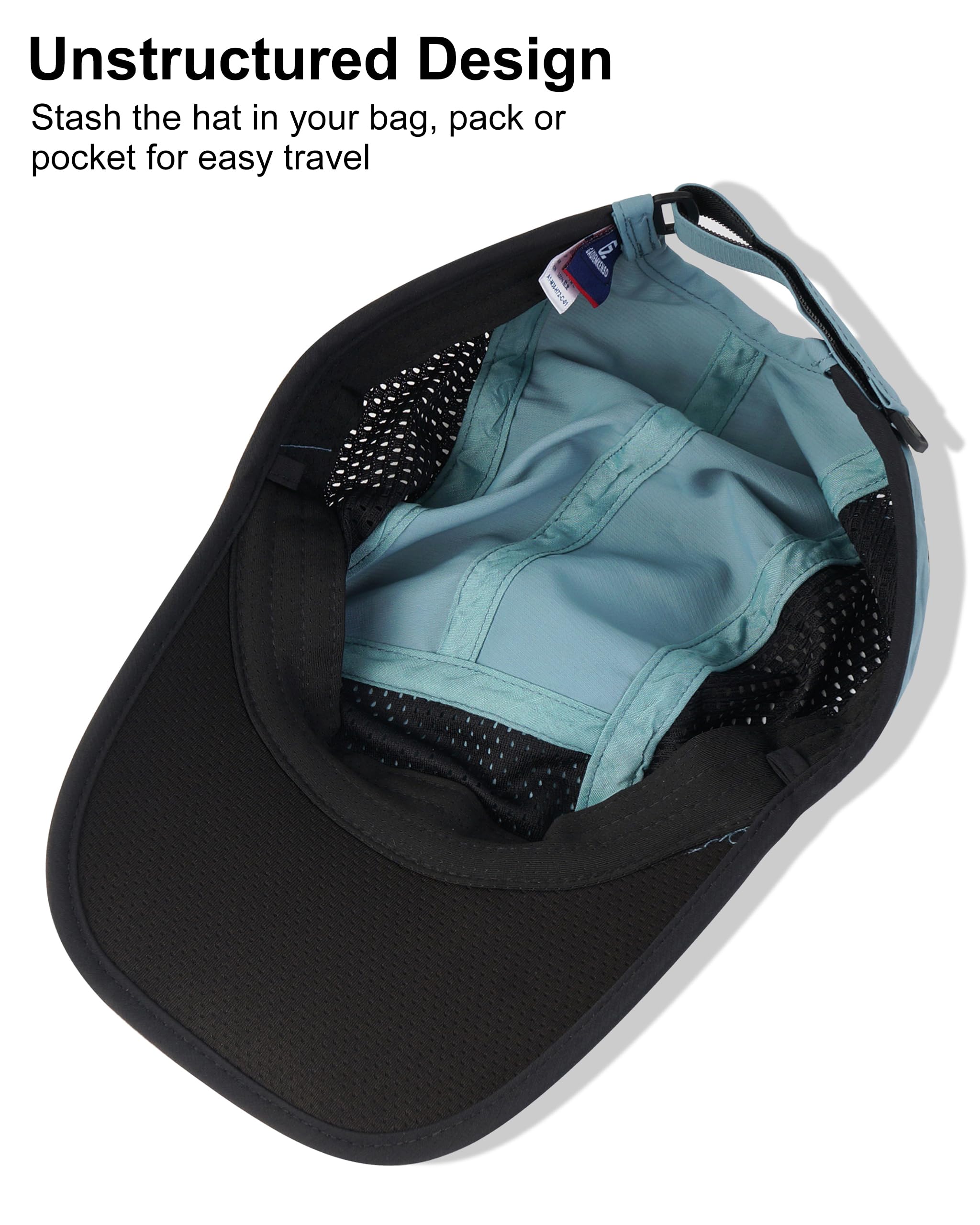 GADIEMKENSD Mens Folding Outdoor Hat Long Brim UPF 50+ Sun Protection