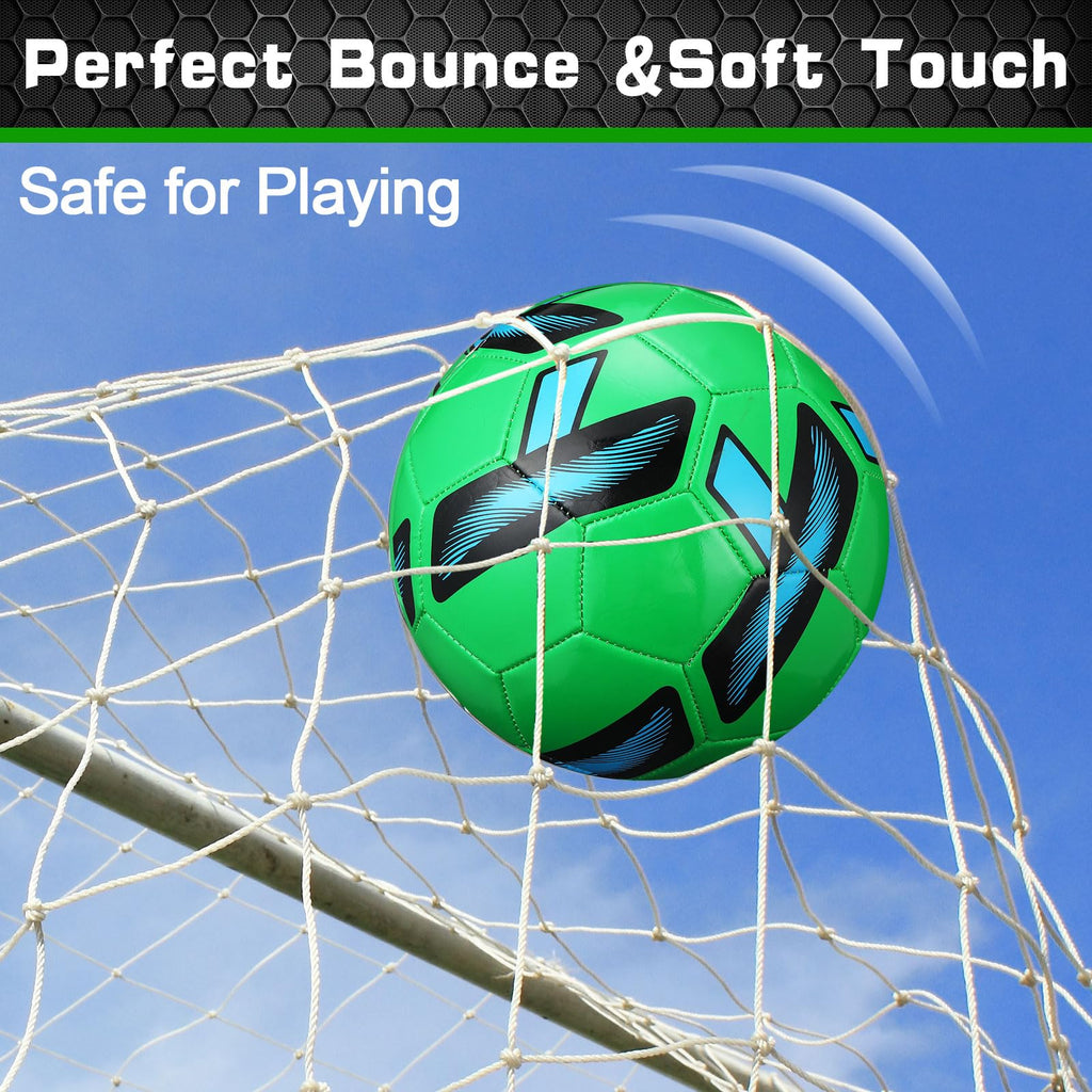 Lunmon 12 Pcs Bulk Soccer Balls with 2 Pump Official Size Deflated Ball Football for Indoor Outdoor Game Sports Training Adult Players Soccer Birthday Gift Global
