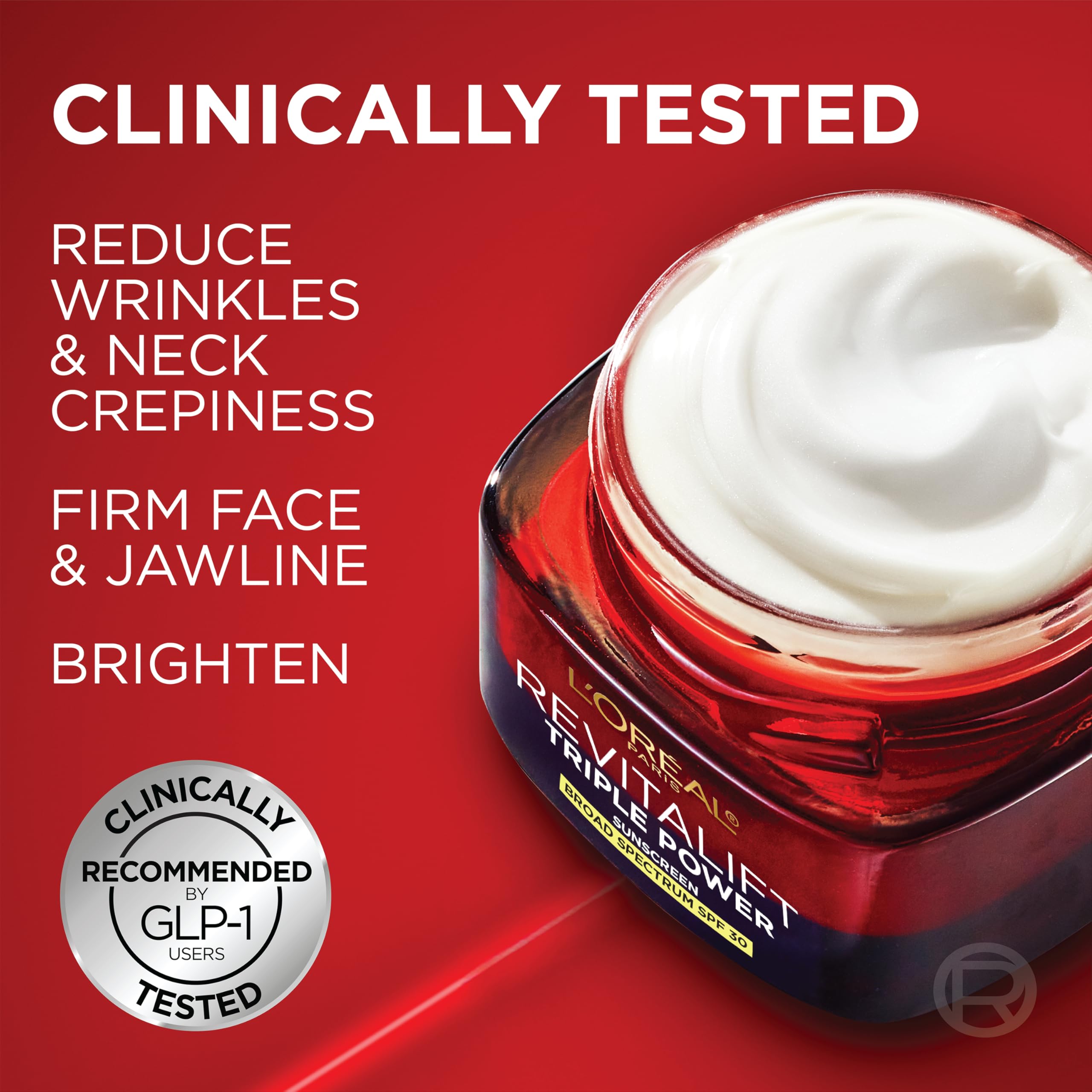 L'Oreal Paris Revitalift Triple Power Anti-Aging Face Moisturizer, Pro Retinol, Hyaluronic Acid & Vitamin C to Reduce Wrinkles, Firm & Brighten Skin, 2.55 Oz