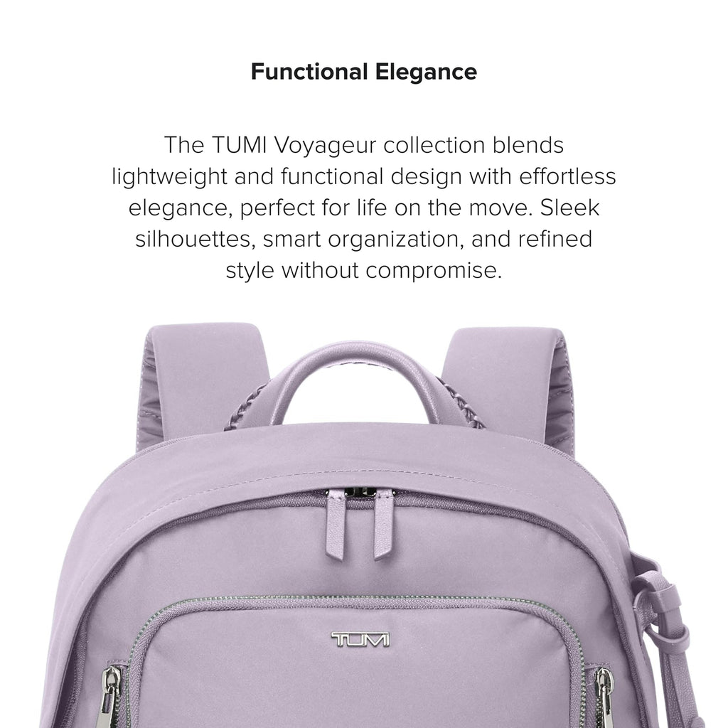 TUMI - Voyageur Celina Backpack - Women's Work and Travel Bag - 16.0" X 10.6" X 6.5" - Holds Up to 16" Laptop - Black & Gold Hardware