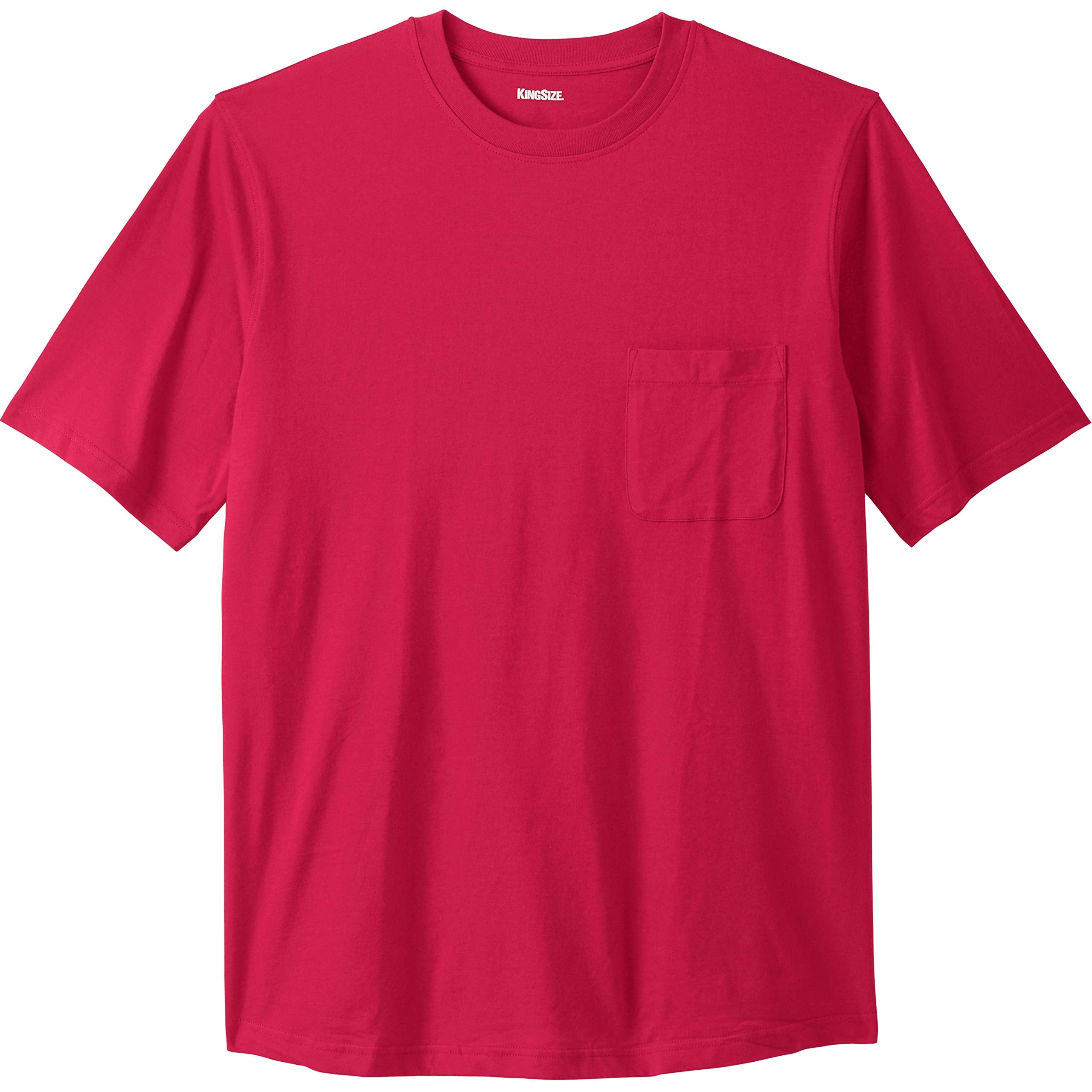 KingSize Men's Big & Tall Shrink-Less Lightweight Pocket Crewneck T-Shirt
