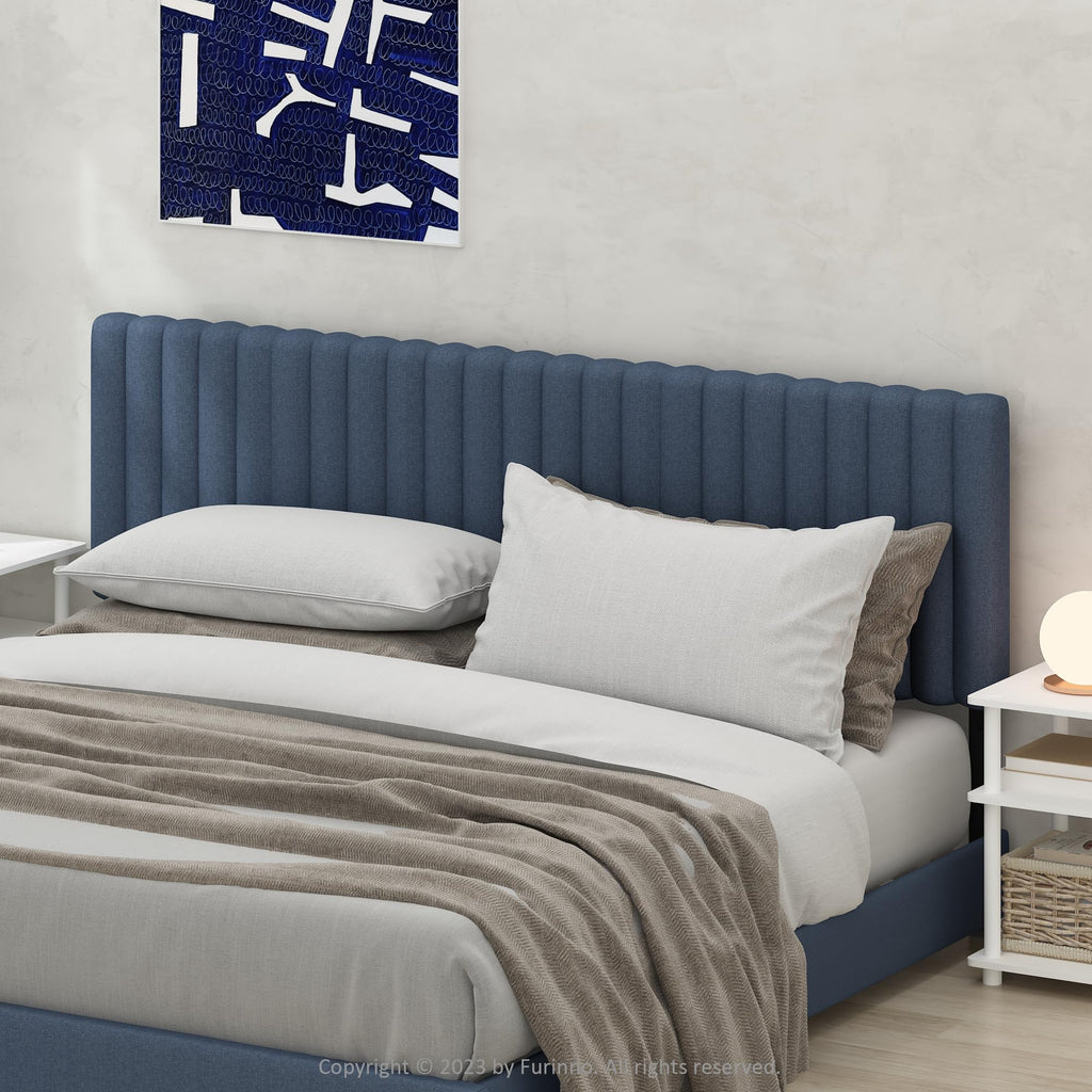 FURINNO Roanne Tufted Headboard, Twin, Black