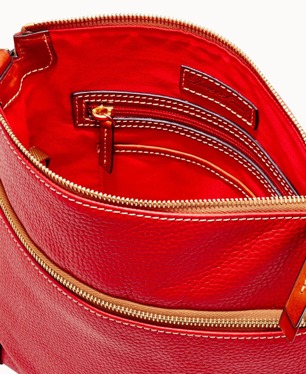 Dooney & Bourke Women's Crossbody in Pebble Grain Leather, Large Handbag with Adjustable Shoulder Strap