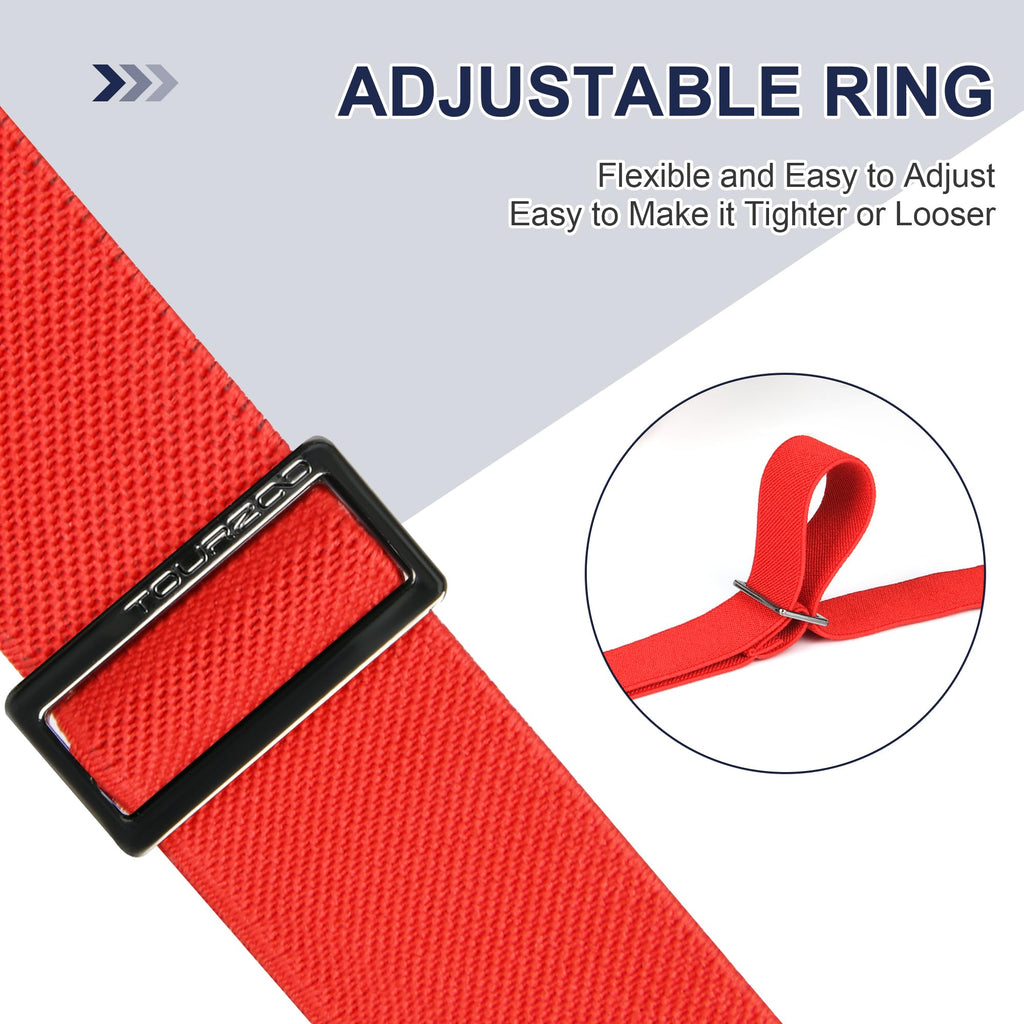 TOURZOO No Show Invisible Belt for Women/Men Elastic Web Strap Waist Stretch Belt with Flat Buckle for Jeans Pants Dresses