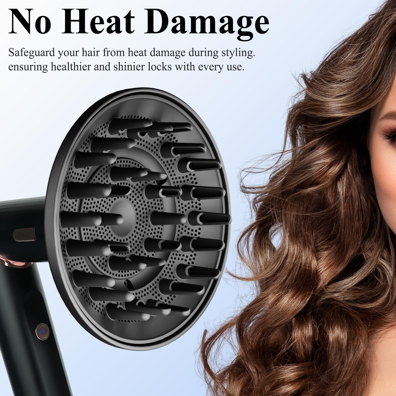 Large Diffuser Attachment Compatible with Shark FlexStyle, Upgraded Bigger Diffuser Nozzle for Dryer Faster and Define Wavy, Curly, Coily Hair