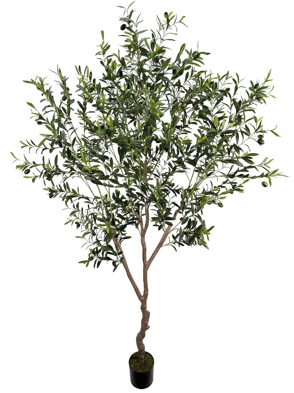Artificial Olive Tree 7ft(82in,2200+Uv Protection Leaf) Tall,Faux Olive Tree Indoor Artificial Tree for Modern Home Office Living Room Floor Decor Indoor