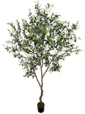 Artificial Olive Tree 7ft(82in,2200+Uv Protection Leaf) Tall,Faux Olive Tree Indoor Artificial Tree for Modern Home Office Living Room Floor Decor Indoor