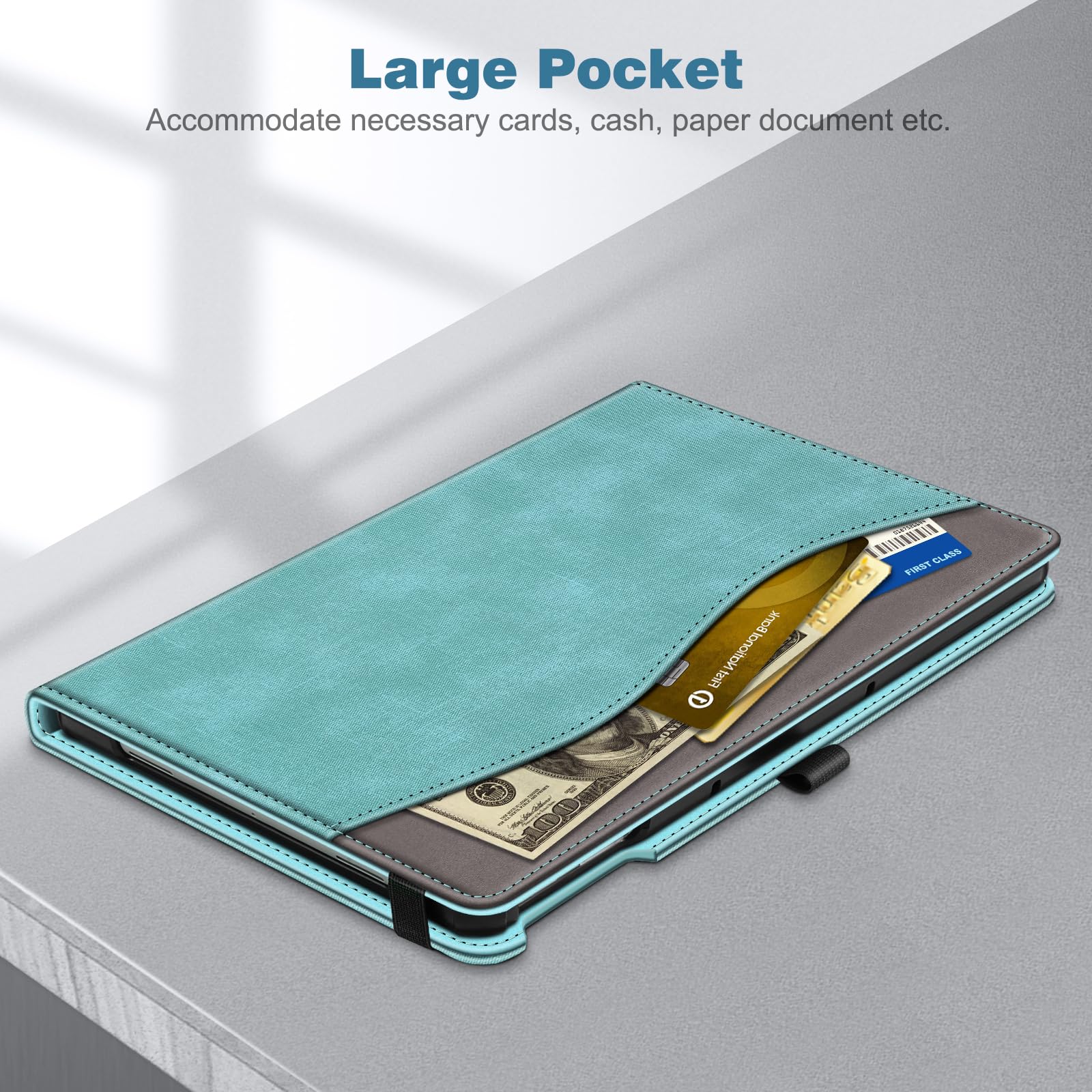 Fintie Case for Google Pixel Tablet 11 Inch 2023 Release, Multi-Angle Viewing Protective Stand Cover with Pocket & Pencil Holder Compatible with Charging Speaker Dock, Gray