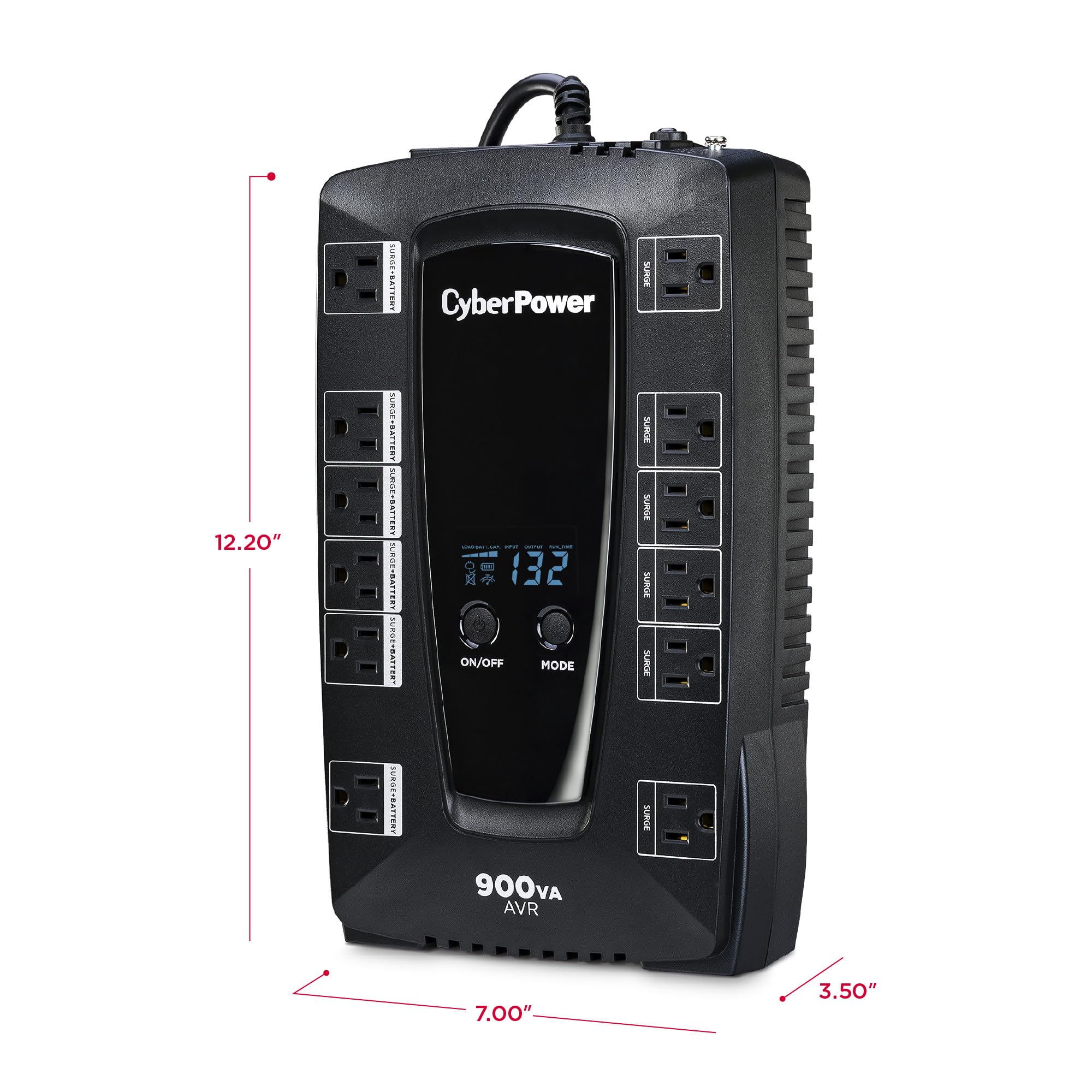 CyberPower AVRG750U AVR UPS System, 750VA/450W, 12 Outlets, Compact