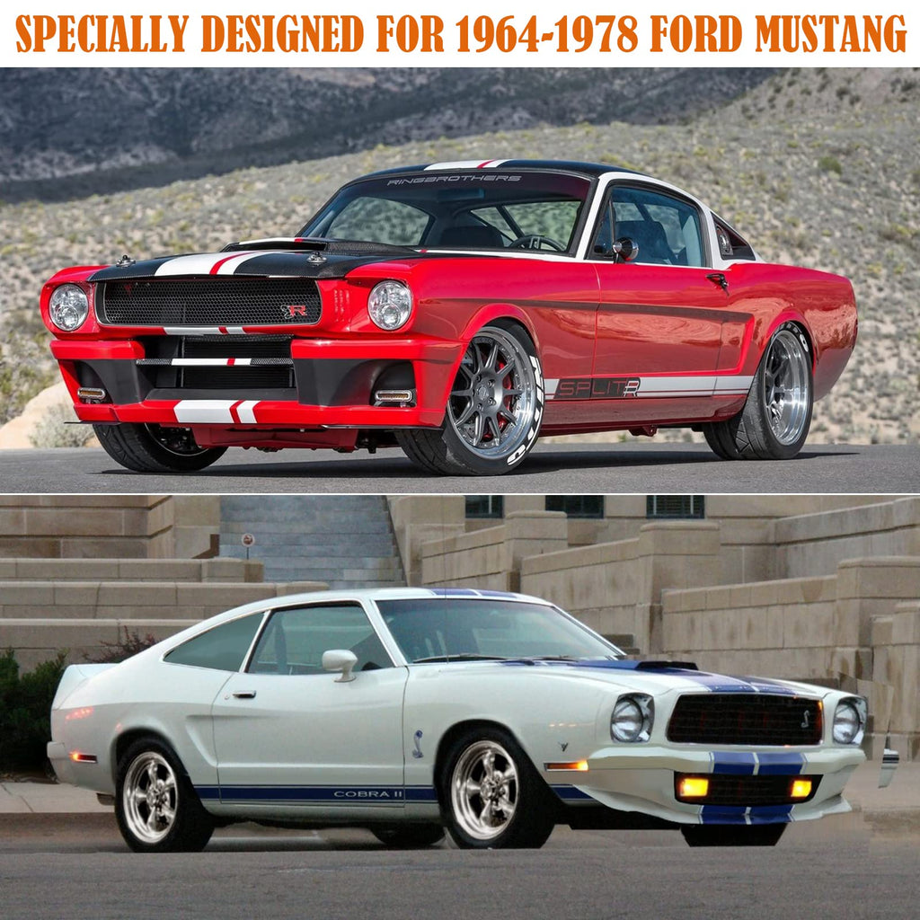Waterproof Car Cover Replace for 1964-1978 Ford Mustang, 6 Layers All Weather Custom-Fit Mustang Full Car Covers with Zipper Door for Snow Rain Dust Hail Protection (1964-1978)