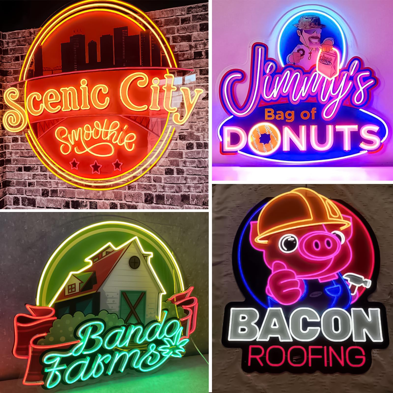 CIONAOR Custom Neon Sign, Personalized UV Printed LED Backlit Illuminated Sign Customizable for Business LoGo, Salon Beauty Nail Studios Light Up Name Metal Sign, Images Neon Lighting Customized