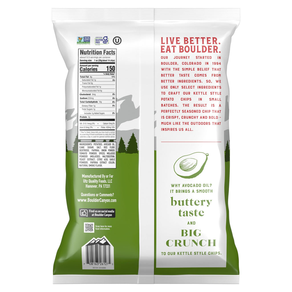 Boulder Canyon Boulder Batch Agave Sriracha Kettle Potato Chips, 5.25 oz - Pack of 12