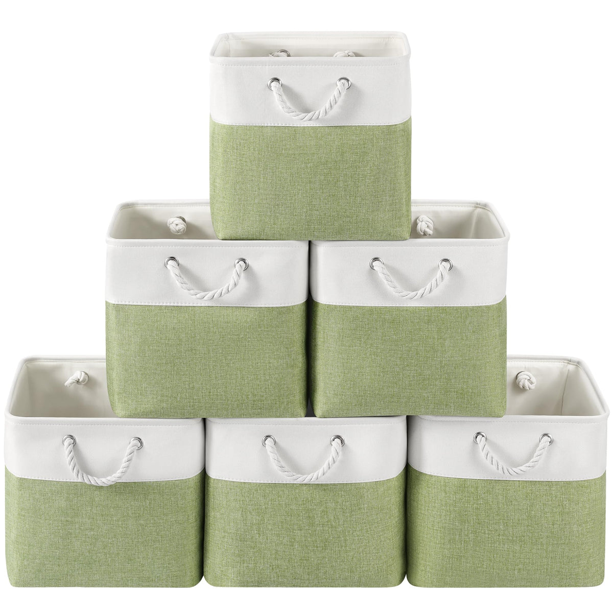 Storage Baskets for Shelves 11.8x7.9x5.2 Inch, Foldable Fabric Storage Bins with Handles, Small Storage Baskets for Organizing Closet, Office, Home Organization (1-Pack, Gray)